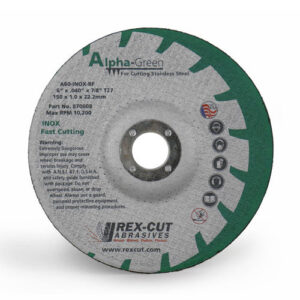 Режущий круг для нержавеющей стали, Alpha-Green, Rex-Cut Abrasives
