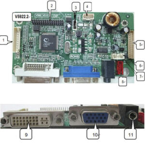 Контроллер графического дисплея ЖК-дисплей, HS-V5922, Shenzhen Hengstar Technology Co., Ltd.