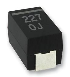 Cap Aluminum 220uF 6.3V 20% (7.3 X 4.3 X 1.9mm) SMD Flat 0.01 Ohm 3000mA 105°C Embossed T/R, ECASD60J227M010K00, Murata