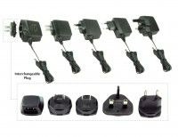 12V OUTPUT 18W WALLMOUNT ADAPTER, INTERCHANGEABLE DC AND AC, DA18-120MP-M2.1, Artesyn Embedded Technologies
