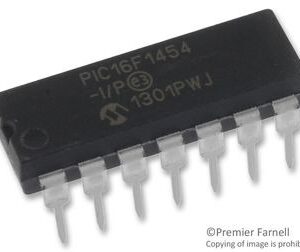 PDIP 7 KB Flash 512 bytes RAM 48 MHz Int. Osc 12 I/0 Enhanced Mid Range Core USB 2.0, PIC16F1454-I/P, Microchip