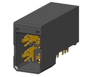 Conn AirMax VS HDR 4Power POS Press Fit RA Thru-Hole Tube, 10028917-001LF, Amphenol