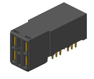 Conn AirMax VS RCP 4Power POS Press Fit RA Thru-Hole, 10052620-4444P00LF, Amphenol