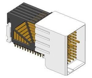Conn AirMax VS HDR 72 POS 2mm Press Fit RA Thru-Hole, 10052825-101LF, Amphenol