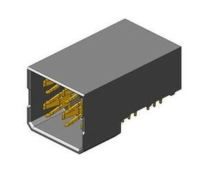 Conn AirMax VS HDR 6Power POS Press Fit RA Thru-Hole Tube, 10061289-001LF, Amphenol