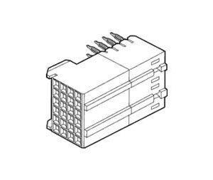 Conn Hard Metric RCP 96 POS 2mm Press Fit RA Thru-Hole, 88947-102LF, Amphenol