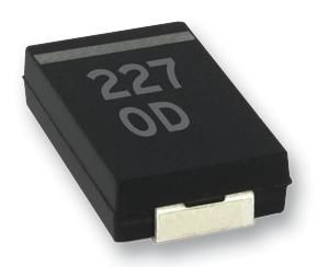Cap Aluminum 100uF 10V 20% (7.3 X 4.3 X 4.2mm) SMD 0.01 Ohm 2000mA 105°C Embossed T/R, ECASD91A107M010K00, Murata