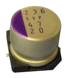 Cap Aluminum 56uF 25V 20% (10 X 12.6mm) Cylindrical 3800mA 2000hr 105°C T/R, 25SVP56M, Panasonic