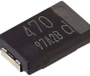 Cap Aluminum 120uF 6.3V 20% (7.3 X 4.3 X 1.9mm) SMD 0.015 Ohm 2700mA 1000 hr 105°C Embossed T/R, EEF-CX0J121R, Panasonic