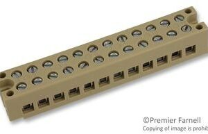 Conn Terminal Strip F 24 POS 6.35mm Screw Cable Mount 10A, 241260000, Weidmuller