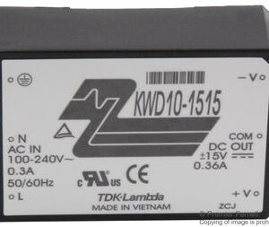 AC/DC Power Supply Dual-OUT 15V/-15V 0.36A/-0.36A 10W 5-Pin, KWD10-1515, TDK