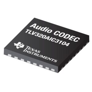 Audio Codec 2ADC / 2DAC 24-Bit 32-Pin VQFN EP T/R, TLV320AIC3104IRHBT, Texas Instruments
