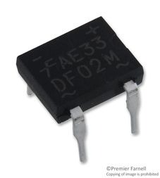 Diode Rectifier Bridge Single 200V 1.5A 4-Pin PDIP Rail, DF02M, ON Semiconductor
