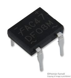 Diode Rectifier Bridge Single 800V 1.5A 4-Pin PDIP Rail, DF08M, ON Semiconductor